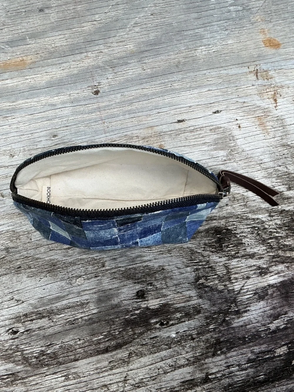 NEW bookhou POUCH bag linen + canvas - Picture 3 of 3